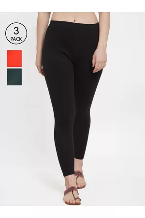 GRACIT Women Pack Of 3 Solid Leggings