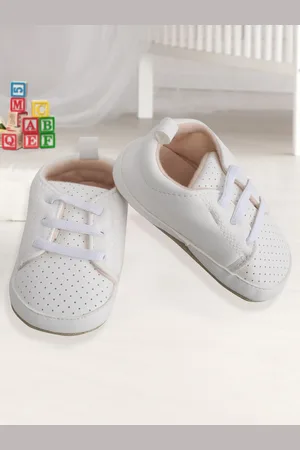 Baby Moo Infant Kids White Solid Booties