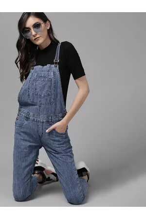 Women Casual Loose Denim Strap Dungaree Dress Overalls Jeans Long Pinafore  S-5XL | eBay