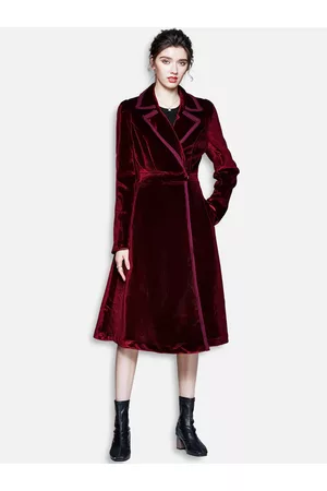 JC Collection Women Red Longline Tailored Jacket