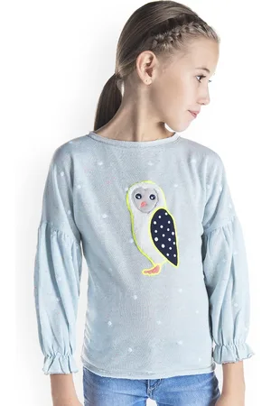Cherry Crumble Girls Blue Sweatshirt