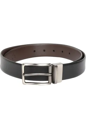 Allen Solly Men Black & Brown Textured Reversible Leather Belt