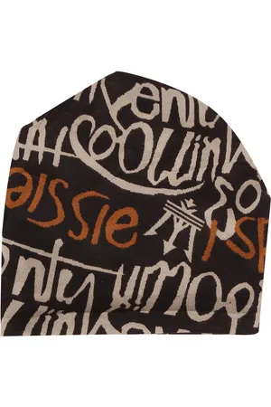 iSWEVEN Unisex White & Yellow Printed Beanie
