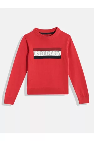 Ralph Lauren Boys Red Brand Logo Print Pullover