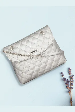 FLYING BERRY Silver-Toned Quilted Sling Bag