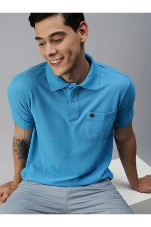 ONN Men Blue Polo Collar T-shirt