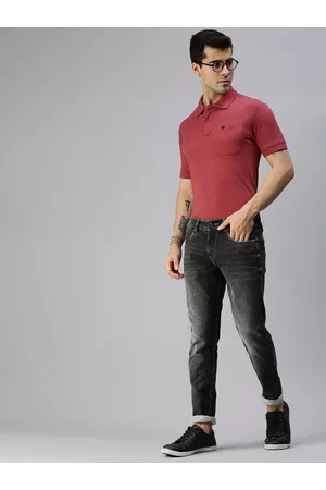 ONN Men Maroon Polo Collar T-shirt