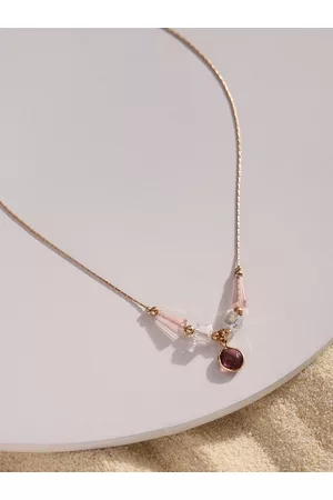 DEEBACO Rose Gold & Purple Rose Gold-Plated Necklace