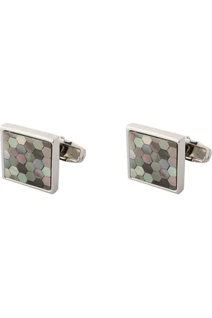 The Tie Hub Brown & Silver-Toned Cufflink