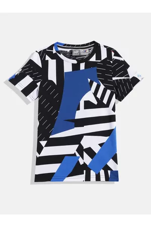 PUMA Kids Black & White BMW M Motorsport Printed Pure Cotton T-shirt