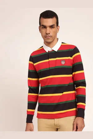 GANT Men Regular Fit Striped Polo Tshirts