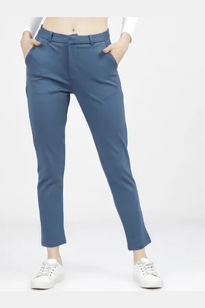 Tokyo Talkies Women Navy Blue & White Regular Fit Striped Trousers Price in  India, Full Specifications & Offers | DTashion.com