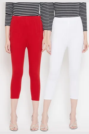 Tulsattva Women Pack Of 2 Solid Three-Fourth Length Leggings