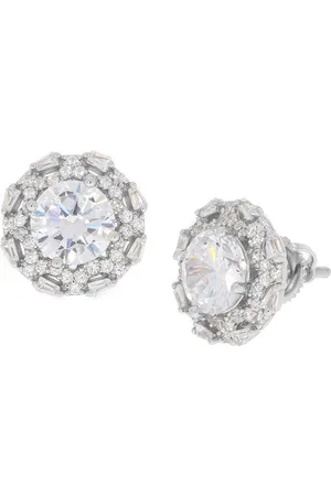 Anayra Jewellery White Circular Studs Earrings