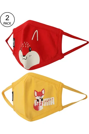 PUMA Kids Pack Of 2 Printed 5-ply Protective Outdoor Cotton Masks