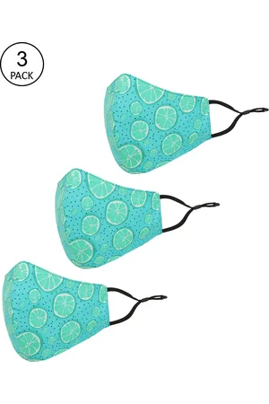 Tossido Kids Pack Of 3 Printed 3-Ply Pure Cotton Cloth Masks