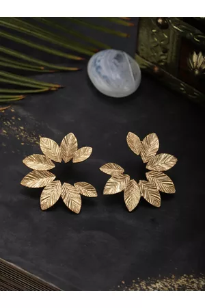 Berserk Gold-Plated Floral Drop Earrings