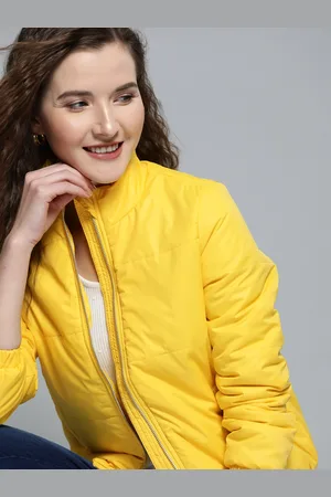 Mast & Harbour Women Yellow Solid Padded Jacket
