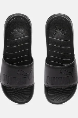 PUMA Unisex Black Popcat 20 RES Sliders