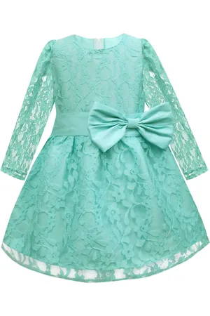 A.T.U.N. A T U N Girls Sea Green Lace Dress