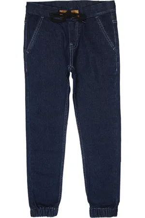 URBANO Boys Blue Slim Fit Mid-Rise Clean Look Stretchable Jogger Jeans