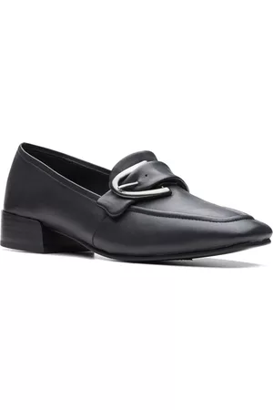 Clarks Women Black Colourblocked Leather Driving Shoes