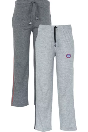 VIMAL JONNEY Kids Pack Of 2 Grey Solid Trackpants