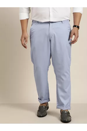 SOJANYA Men Blue Smart Regular Fit Chino Trousers