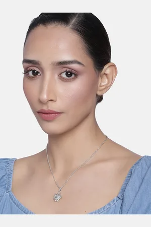 ESTELE Silver-Toned Silver-Plated Necklace