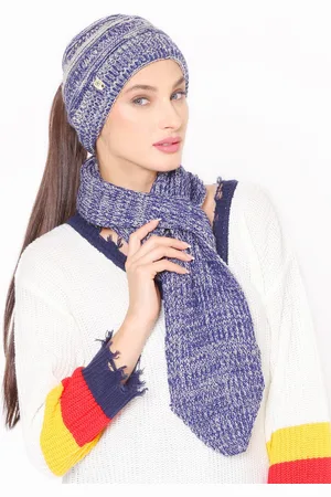 Bharatasya Women Cap and Muffler Set