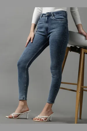 SHOWOFF Women Blue Skinny Fit Light Fade Stretchable Jeans