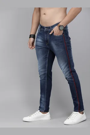 Side stripe outlet jeans mens myntra