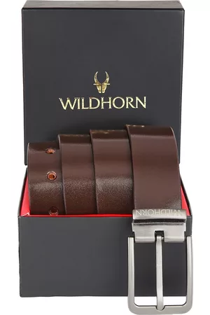 WildHorn Men Brown 100% Pure Genuine Leather Formal Belt