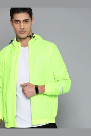 Men's Neon Colour Block Puffer Jacket | boohoo