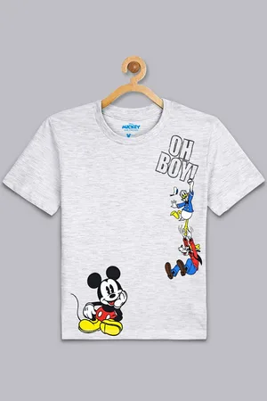 Kidsville Boys Grey Mickey & Friends Printed T-shirt