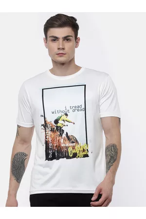 Wildcraft Men White Printed T-shirt