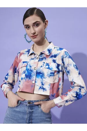 ATHENA Women Blue Printed Casual Shirt