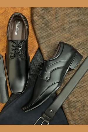 John Karsun Men Black Formal Derbys