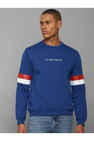 Allen Solly Mens Graphic Blue Sweatshirt: Buy Allen Solly