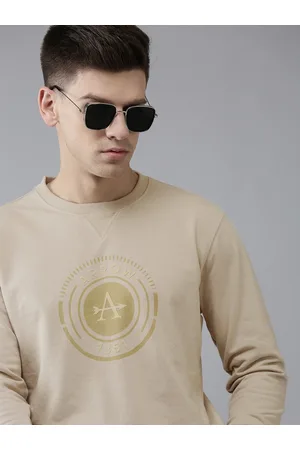 Arrow Men Grey Printed Regular Fit Sweatshirt