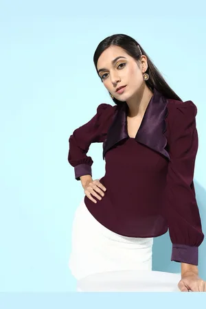 MISH Women Charming Maroon Sleek Top