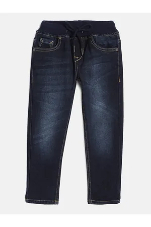 HERE&NOW Boys Blue Light Fade Elasticated Jeans
