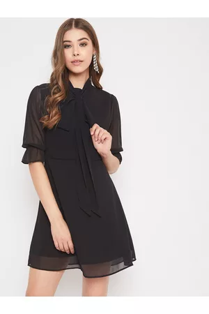 Berrylush Women Black Solid Shirt Dress