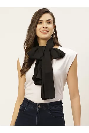 DressBerry Women Black Solid Scarf