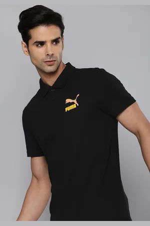 PUMA Brand Logo Polo Collar Applique Slim Fit T-shirt