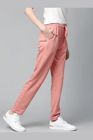 Mast & Harbour Women Dusty Pink Solid Track Pants