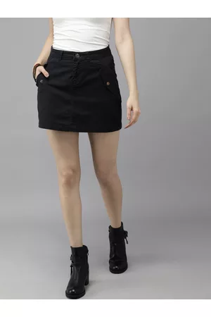 Roadster Brown Mini A-Line Sustainable Skirt