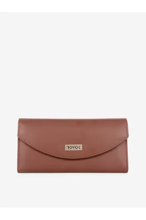 ROVOK Women Brown Solid PU Purse Clutch