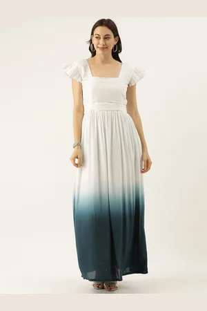 Ethnovog Women Blue Dyed Made To Measure A-Line Dress