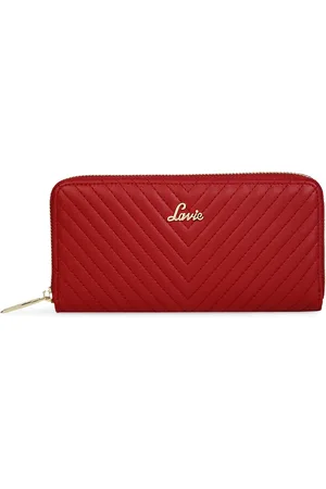 LAVIE Chevron Women Red Zip Around Wallet